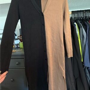 Truth Black and Tan Long Sleeve Dress